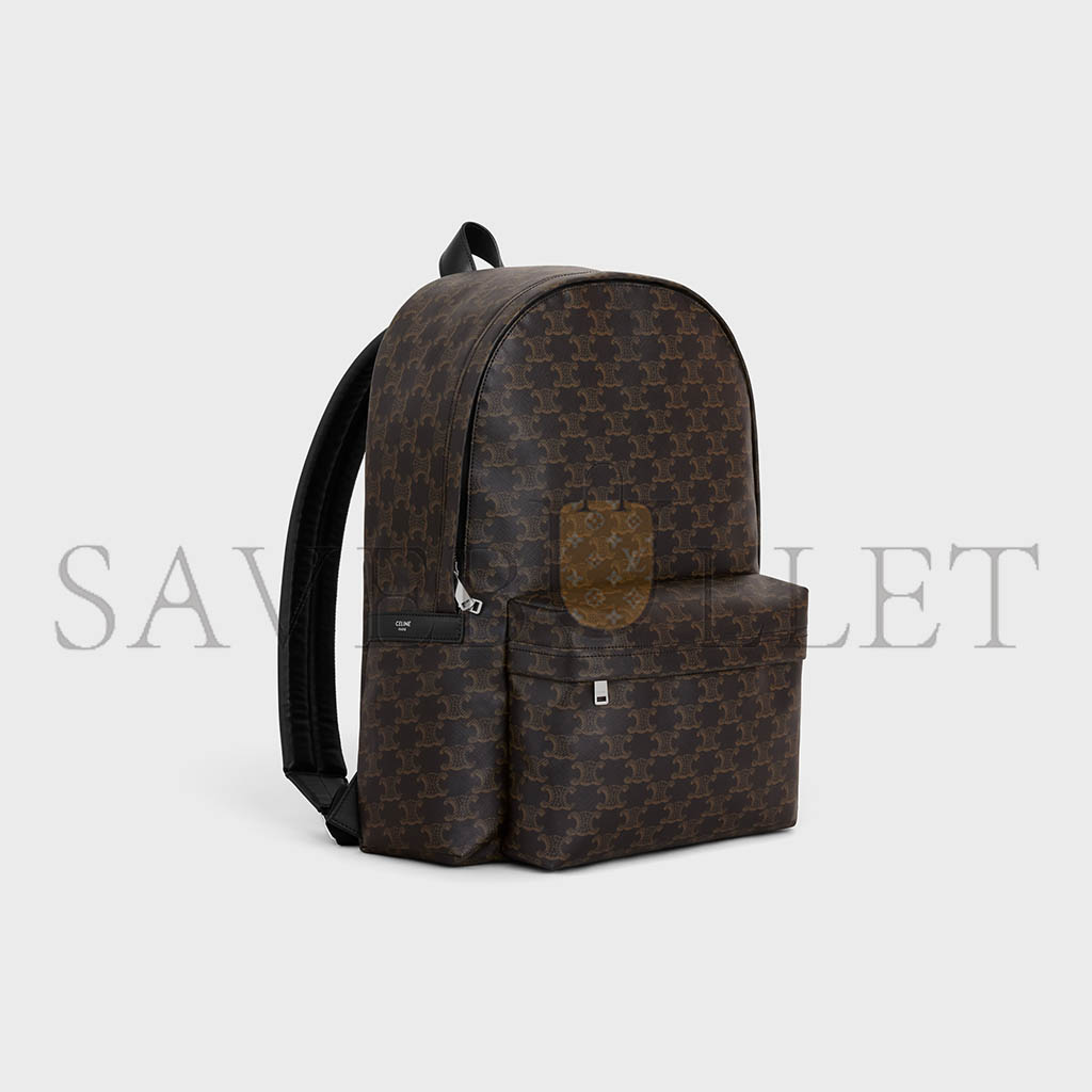 Ce**e medium backpack in triomphe canvas and calfskin 188382bov.38si (38*33.5*13cm)